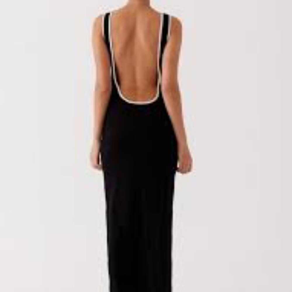 Peppermayo Exclusive - Lost In Paris Knit Maxi Dress - Black - Picture 2 of 2